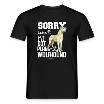 Plans du lévrier irlandais - T-shirt homme - noir - Devant - AI Model Male 178 light (178cm)