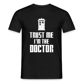 T-shirt Gift Idea Birthday Funny Doctor - Men's T-Shirt - black - Front - AI Model Male 178 light (178cm)
