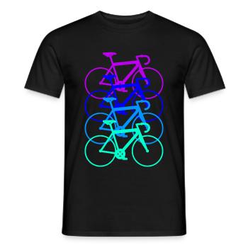 Road Bike Triathlon Bicycle Gift Cyclist Women - Men's T-Shirt - black - Front - AI Model Male 178 light (178cm)