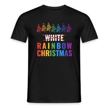 Rainbow Christmas - Männer T-Shirt - Schwarz - Vorne - AI Model Male 178 light (178cm)