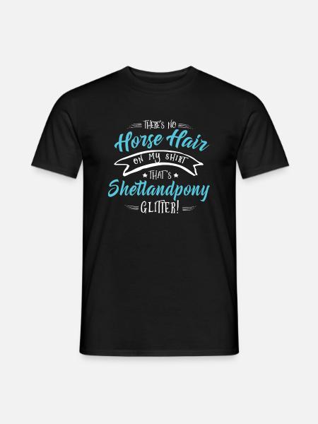 Shetland pony shirt glitter - Men's T-Shirt - black