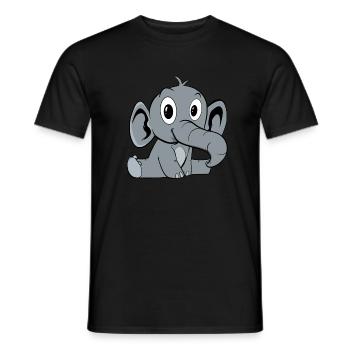 Süßer Elefant - Turnen - Spagat -Turnerin - Männer T-Shirt - Schwarz - Vorne - AI Model Male 178 light (178cm)