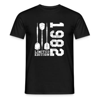 ÉDITION LIMITÉE 1982 DARTS 40E ANNIVERSAIRE - T-shirt homme - noir - Devant - AI Model Male 178 light (178cm)