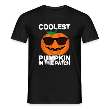 Coolest Pumpkin In The Patch - Men's T-Shirt - black - Front - AI Model Male 178 light (178cm)