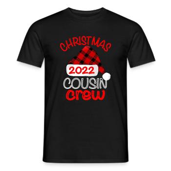 Équipage du cousin de Noël - T-shirt homme - noir - Devant - AI Model Male 178 light (178cm)