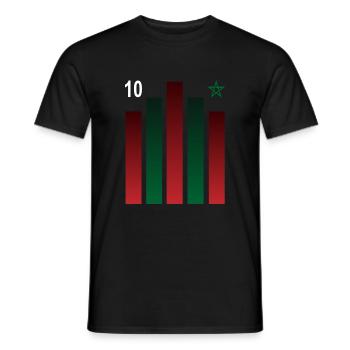 Maroc - T-shirt homme - noir - Devant - AI Model Male 178 light (178cm)