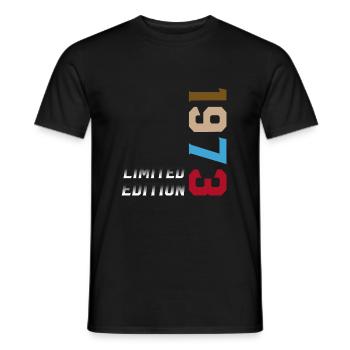 Édition Limitée 1973 - Anniversaire 1973 - T-shirt homme - noir - Devant - AI Model Male 178 light (178cm)