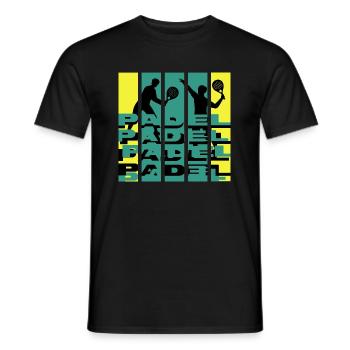 Padel Padeltennis Paddle padeltennismode - Männer T-Shirt - Schwarz - Vorne - AI Model Male 178 light (178cm)