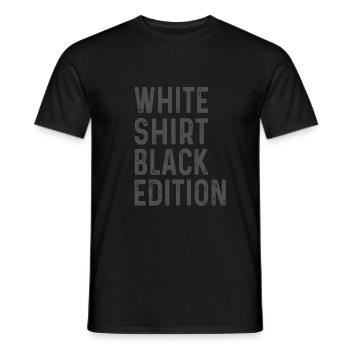 White T-Shirt Black Edition - Men's T-Shirt - black - Front - AI Model Male 178 light (178cm)