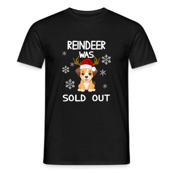 Christmas - Reindeer was sold out funny dog - Men's T-Shirt - black - Front - AI Model Male 178 light (178cm)
