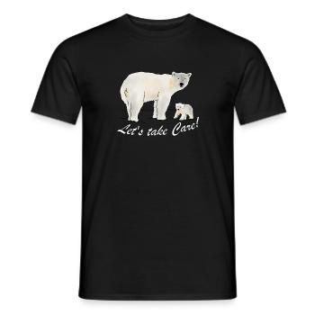 Ours polaire, climat, protection de l'environnement - T-shirt homme - noir - Devant - AI Model Male 178 light (178cm)