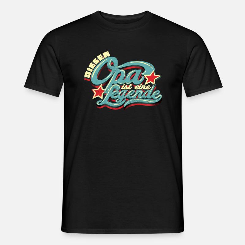 Opa eine Legende - Männer T-Shirt - Schwarz
