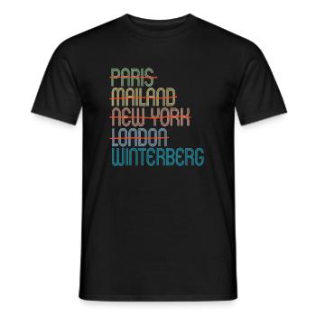 WINTERBERG - Men's T-Shirt - black - Front - AI Model Male 178 light (178cm)