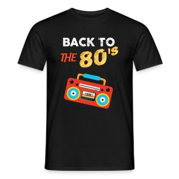 Années 80 nostalgie pour homme ou femme - T-shirt homme - noir - Devant - AI Model Male 178 light (178cm)
