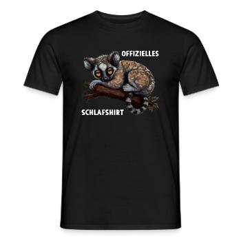 lemur Lemur Katta Madagaskar Offizielles Schlafshi - Männer T-Shirt - Schwarz - Vorne - AI Model Male 178 light (178cm)