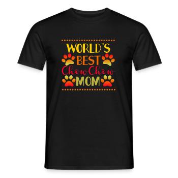 Best Chow Chow Mother of the World Dog Sports - Men's T-Shirt - black - Front - AI Model Male 178 light (178cm)