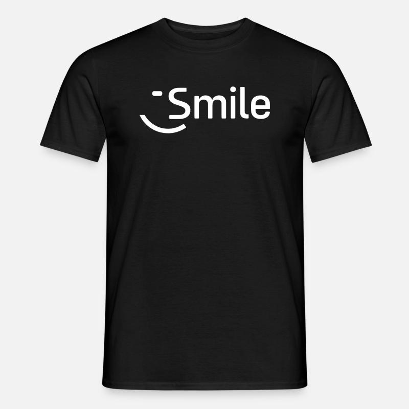Smile - Männer T-Shirt - Schwarz