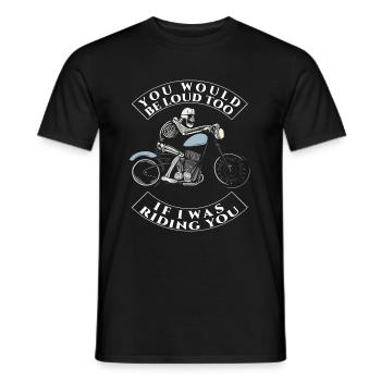 Motorrad T-Shirt für Herren – Witziger Spruch - Männer T-Shirt - Schwarz - Vorne - AI Model Male 178 light (178cm)