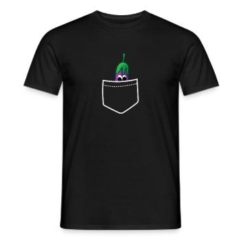 pocket eggplant Geschenkidee - Männer T-Shirt - Schwarz - Vorne - AI Model Male 178 light (178cm)