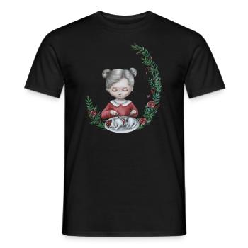 MEOW - Art for Animal Rights - Men's T-Shirt - black - Front - AI Model Male 178 light (178cm)