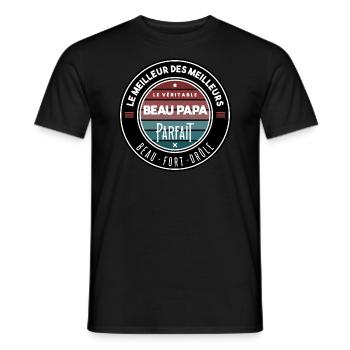Le véritable beau papa parfait - T-shirt homme - noir - Devant - AI Model Male 178 light (178cm)