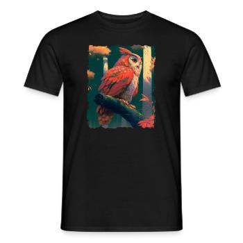 Eule Cartoon Anime Style - Männer T-Shirt - Schwarz - Vorne - AI Model Male 178 light (178cm)