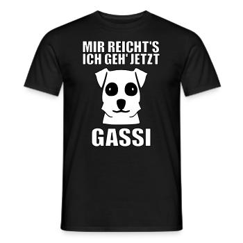 Mir reicht's ich geh jetzt Gassi - Männer T-Shirt - Schwarz - Vorne - AI Model Male 178 light (178cm)