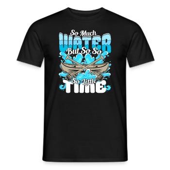 Tant d’eau mais si peu de temps - Bateau à rames - T-shirt homme - noir - Devant - AI Model Male 178 light (178cm)