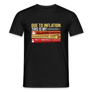 En raison de l’inflation - Costume - T-shirt homme - noir - Devant - AI Model Male 178 light (178cm)