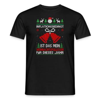 Aufgrund der Preiserhöhung - Ugly Christmas Pulli - Männer T-Shirt - Schwarz - Vorne - AI Model Male 178 light (178cm)