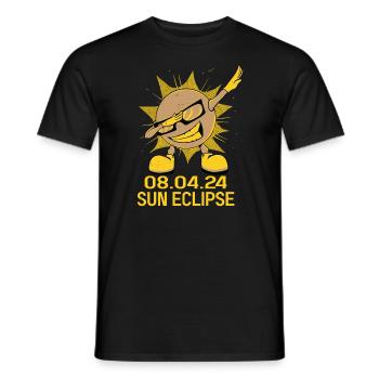 Totale Sonnenfinsternis Usa 8. April 2024 - Männer T-Shirt - Schwarz - Vorne - AI Model Male 178 light (178cm)