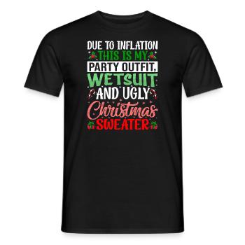Aufgrund Der Inflation ist das mein Wetsuit - Männer T-Shirt - Schwarz - Vorne - AI Model Male 178 light (178cm)