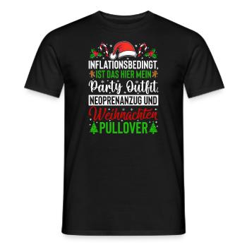 Aufgrund Der Inflation ist das mein Wetsuit - Männer T-Shirt - Schwarz - Vorne - AI Model Male 178 light (178cm)
