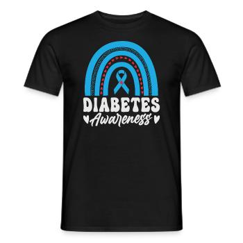 Ensemble contre le diabète en disant la sensibilisation - T-shirt homme - noir - Devant - AI Model Male 178 light (178cm)