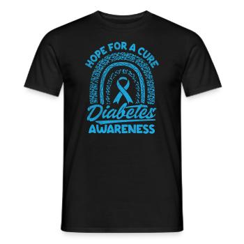 Hoffnung Auf Heilung - Diabetes Spruch - Männer T-Shirt - Schwarz - Vorne - AI Model Male 178 light (178cm)