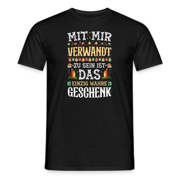 Mit Mir Verwandt Zu Sein Ist das Wahre GEschenk - Männer T-Shirt - Schwarz - Vorne - AI Model Male 178 light (178cm)