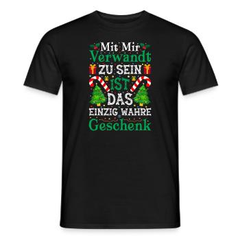 Mit Mir Verwandt Zu Sein Ist das Wahre GEschenk - Männer T-Shirt - Schwarz - Vorne - AI Model Male 178 light (178cm)