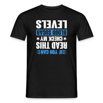 If You Can Read This Check My Blood Sugar Diabetes - Männer T-Shirt - Schwarz - Vorne - AI Model Male 178 light (178cm)