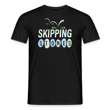 Skipping Stones - Männer T-Shirt - Schwarz - Vorne - AI Model Male 178 light (178cm)