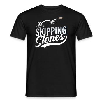 Skipping Stones - Männer T-Shirt - Schwarz - Vorne - AI Model Male 178 light (178cm)