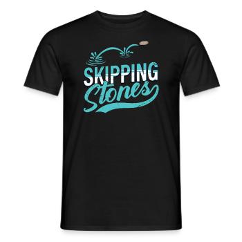 Skipping Stones - Männer T-Shirt - Schwarz - Vorne - AI Model Male 178 light (178cm)