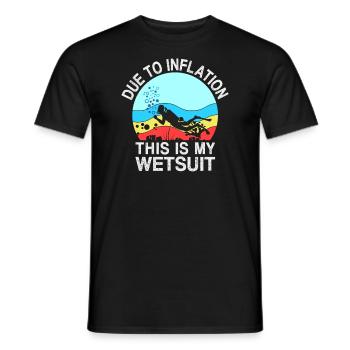 Due To Inflation - This Is My Wetsuit - Men's T-Shirt - black - Front - AI Model Male 178 light (178cm)