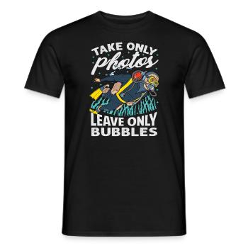 Take Only Photos - Leave Only Bubbles Umwelt - Männer T-Shirt - Schwarz - Vorne - AI Model Male 178 light (178cm)