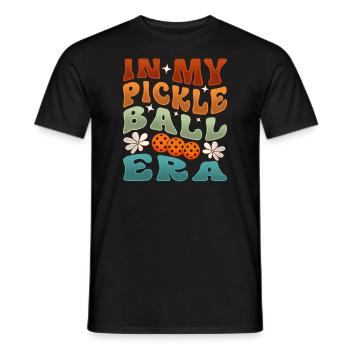 À l’époque du pickleball - T-shirt homme - noir - Devant - AI Model Male 178 light (178cm)