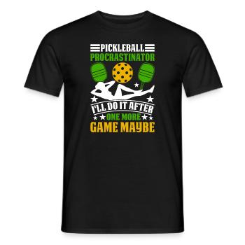 Pickleball Procrastinator - Ich Tu Es Danach - Männer T-Shirt - Schwarz - Vorne - AI Model Male 178 light (178cm)