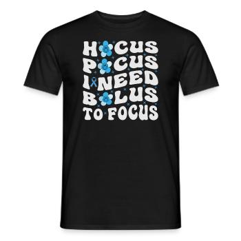 Hocus Pokus I Need Insulin To Focus - Diabetes - Männer T-Shirt - Schwarz - Vorne - AI Model Male 178 light (178cm)