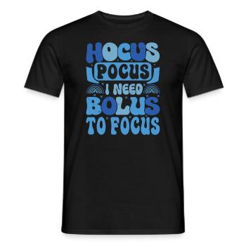Hocus Pokus I Need Insulin To Focus - Diabetes - Men's T-Shirt - black - Front - AI Model Male 178 light (178cm)