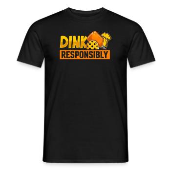 Dink Responsibly - Funny Pickleball Saying - Men's T-Shirt - black - Front - AI Model Male 178 light (178cm)