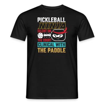 Pickleball Ninja - Silent With The Paddle - Men's T-Shirt - black - Front - AI Model Male 178 light (178cm)
