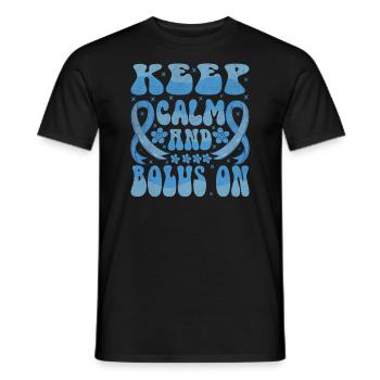 Gardez votre calme et votre bolus - T-shirt homme - noir - Devant - AI Model Male 178 light (178cm)